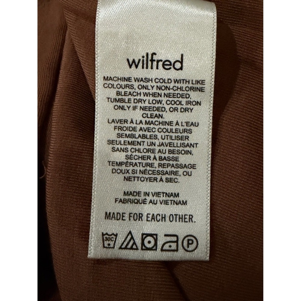 Wilfred Lydia Brown Ruched Mini Dress Bodycon‎ Small Coquette Minimalist - Picture 10 of 11